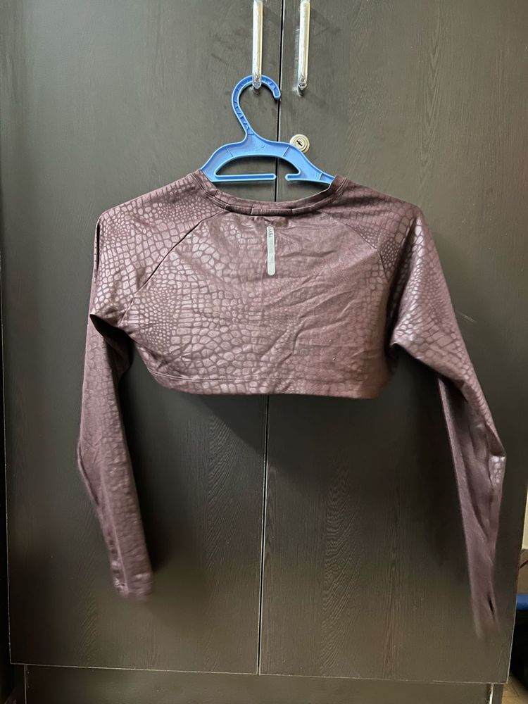 Crocodile Print Crop Top