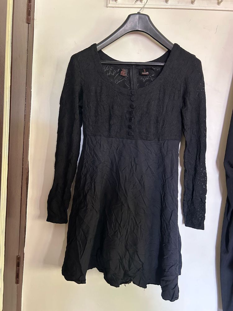 Black Lace Mini Dress
