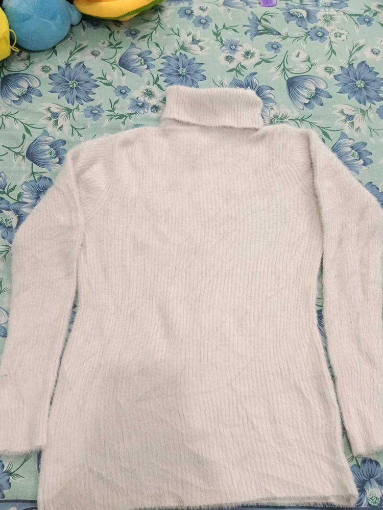 White Turtleneck Sweater