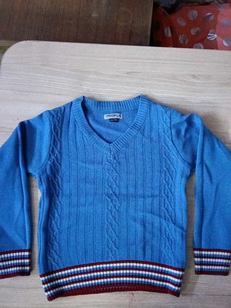 V Neck Pullover With Full Sleeves