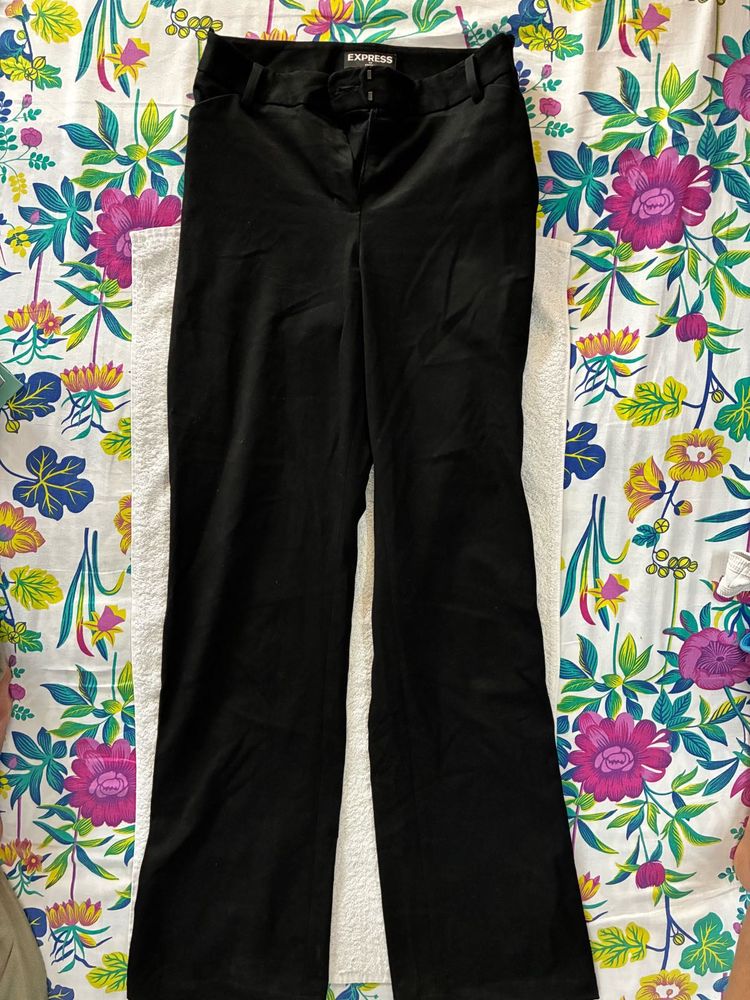 Express Black Flare Trousers