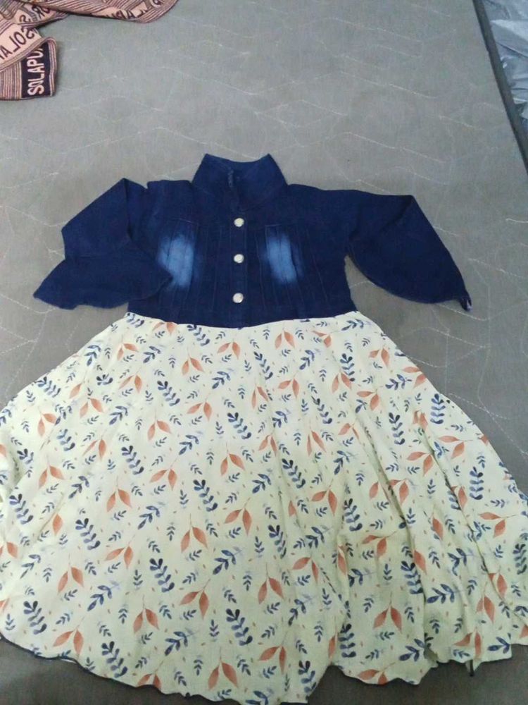Denim Top Floral Dress