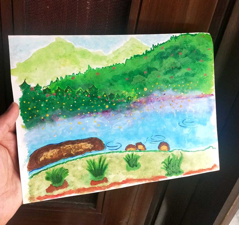 Hand drawn Landscape Painting