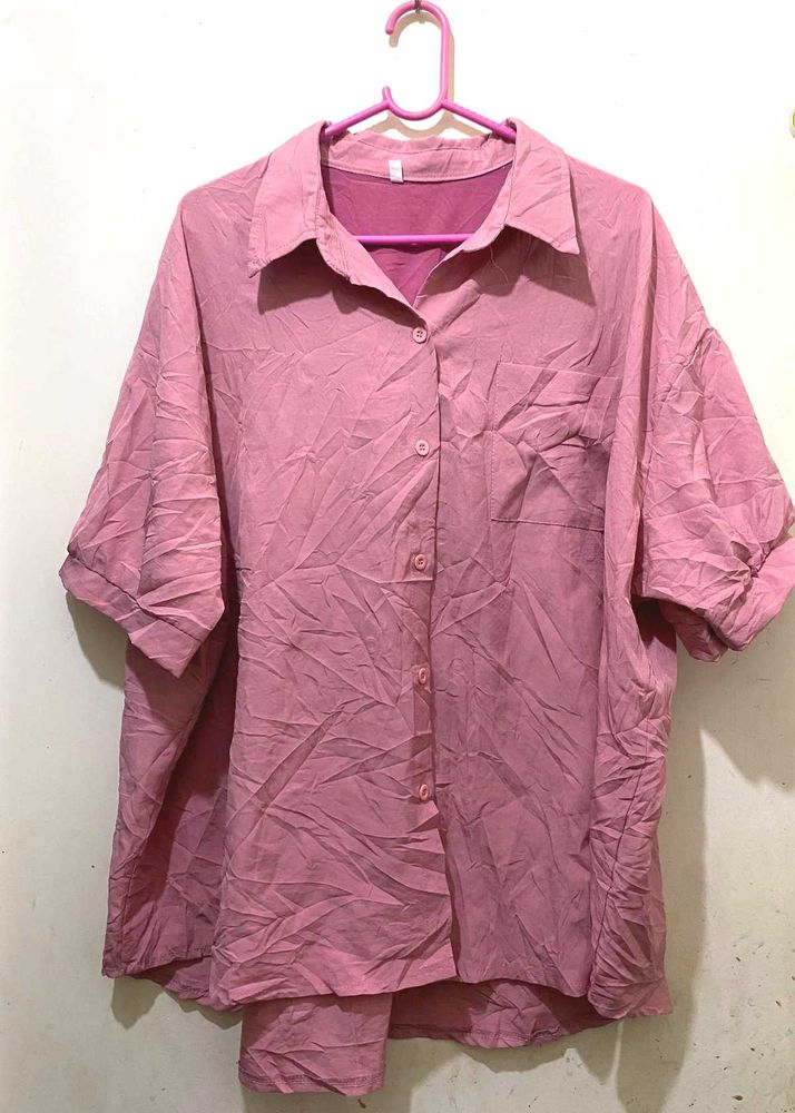 Pink Oversized Shirt