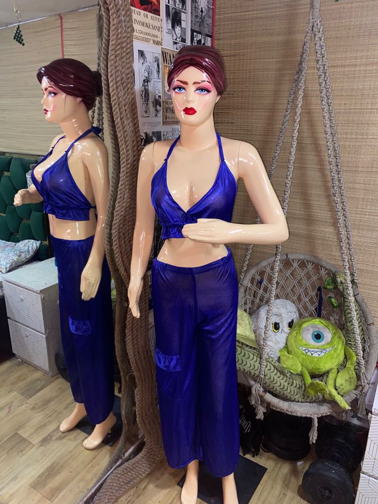 Blue Helter Top And Pants Set