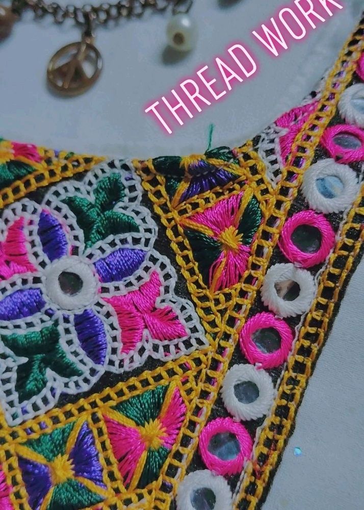 Printrest Inspo Dress With Thread Work