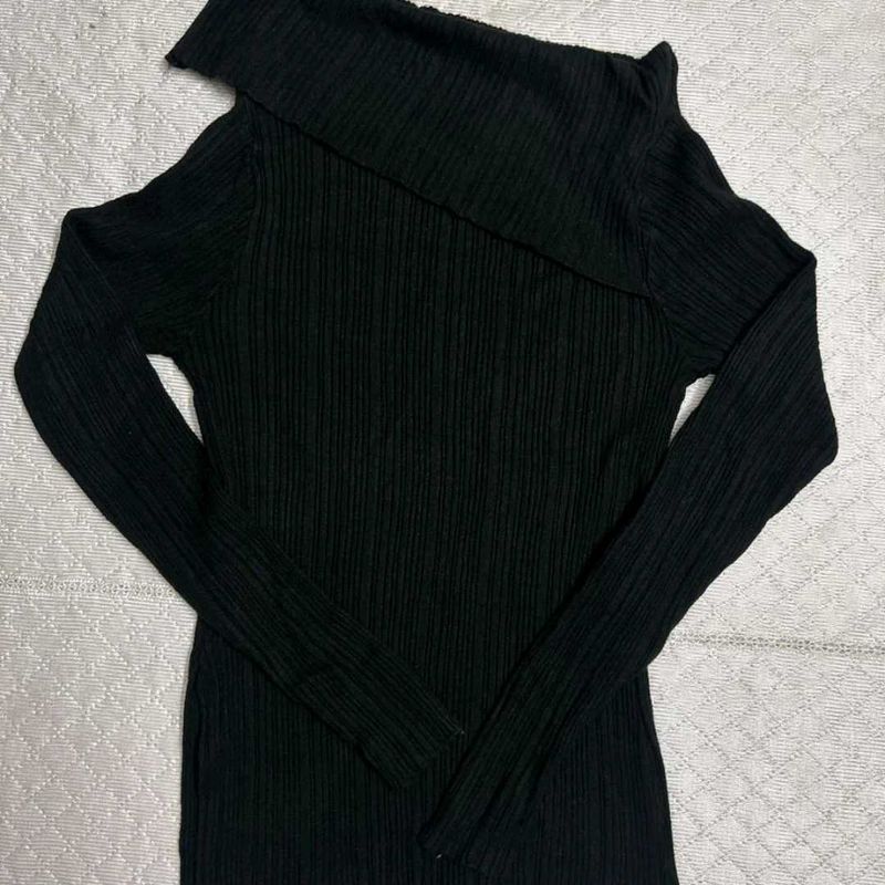 Off Shoulder Black Top