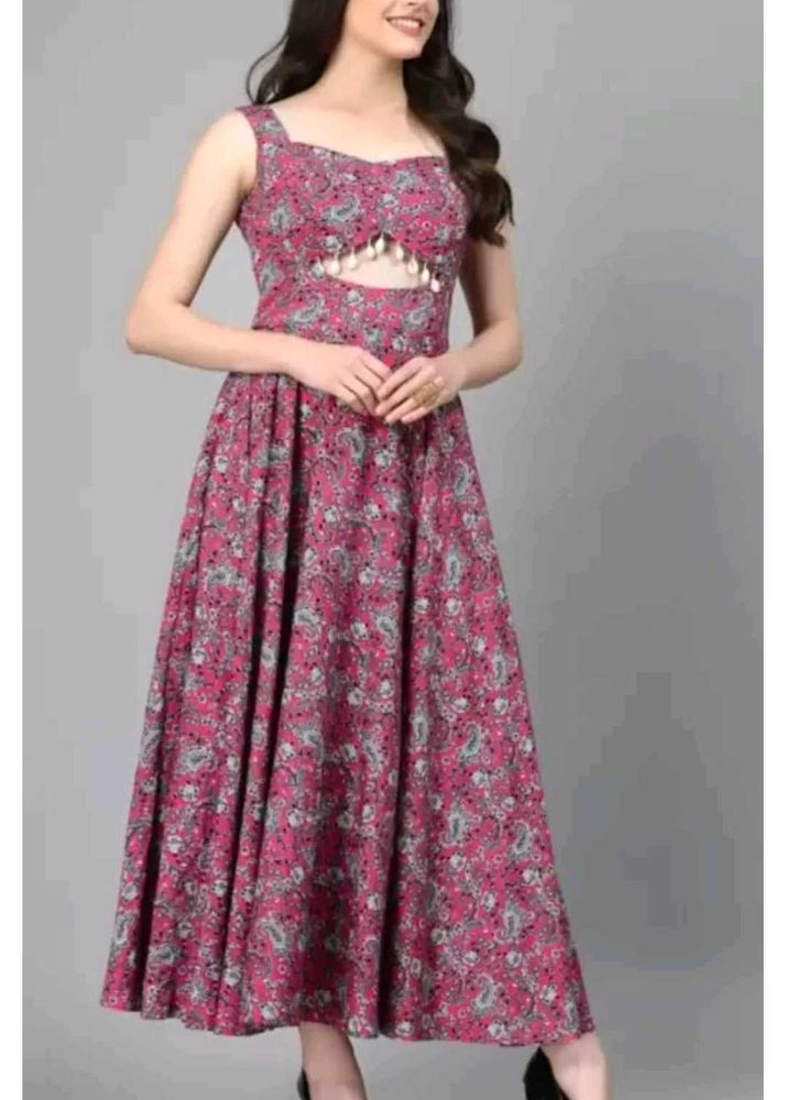 Floral Cutout Maxi Dress