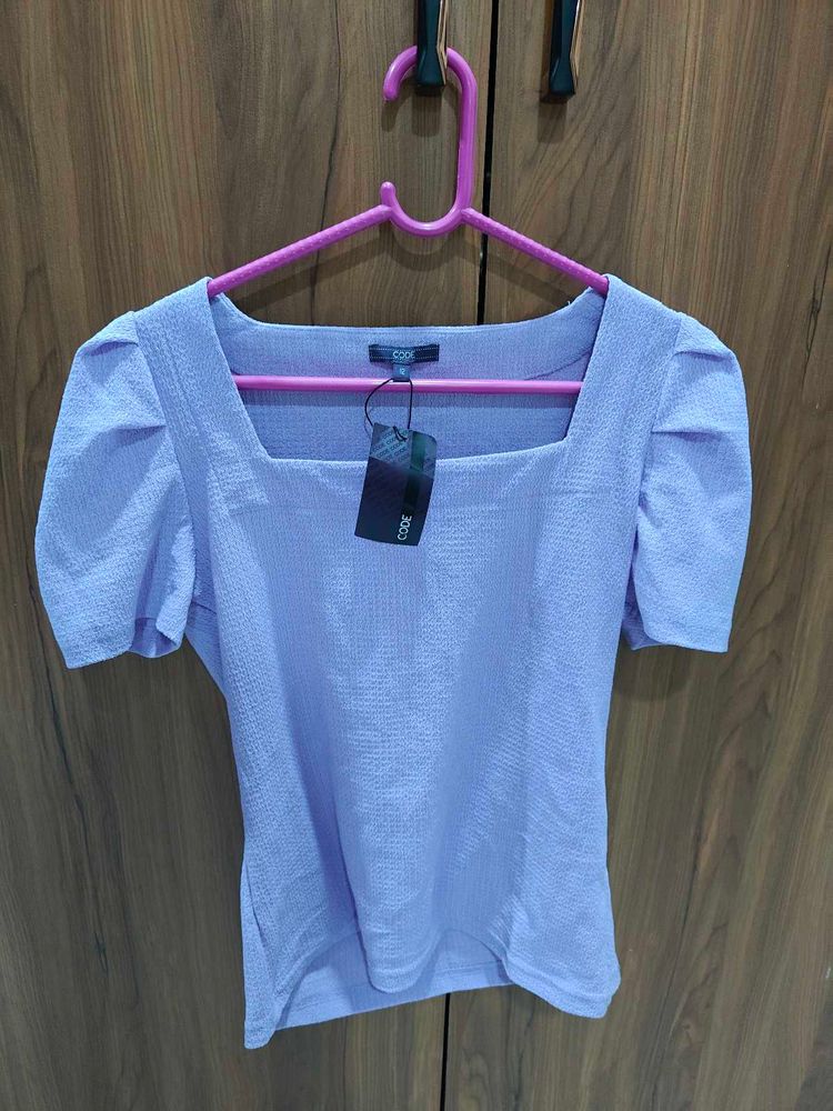 Code Brand Cute Purple Top
