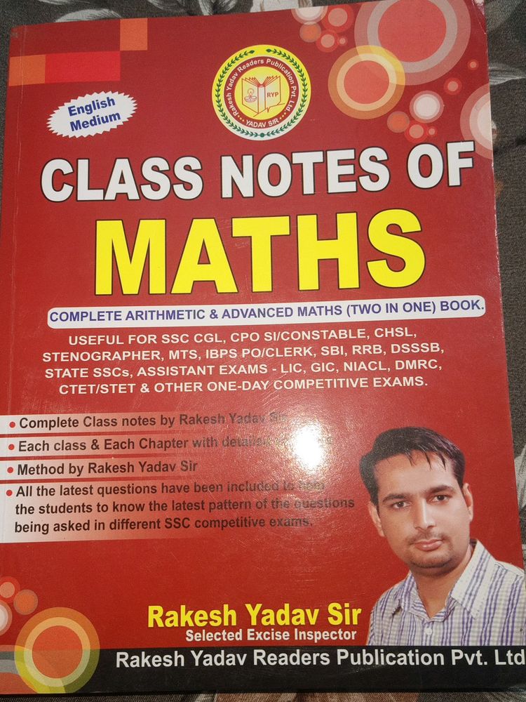 Class notes Of Maths By Rakesh Yadav Sir