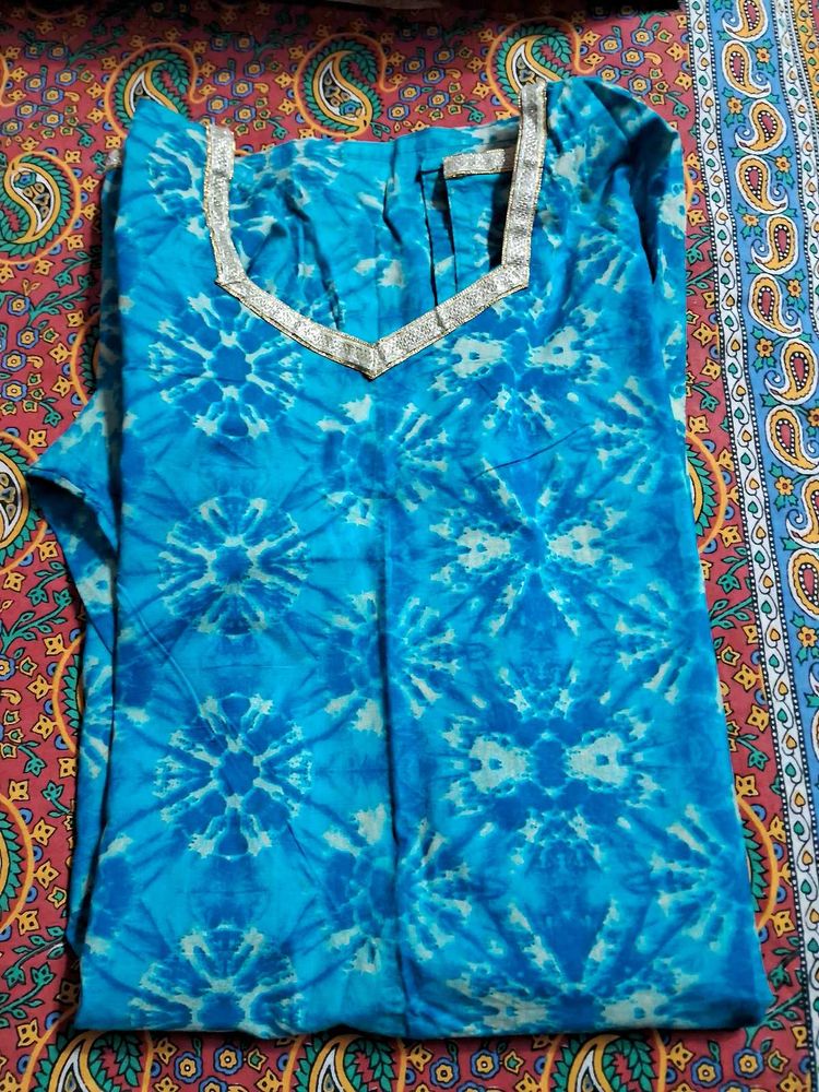 Stylish Blue Tie-Dye Kurta