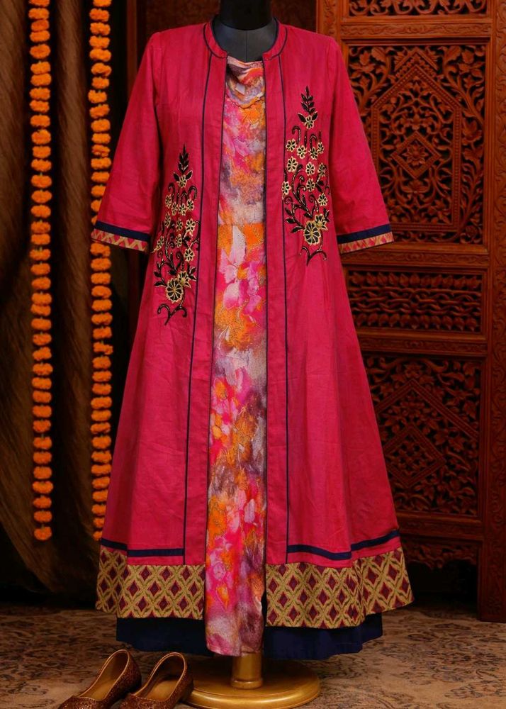 🇳🇿💫🎀Elegant Pink Embroidered Kurta Set
