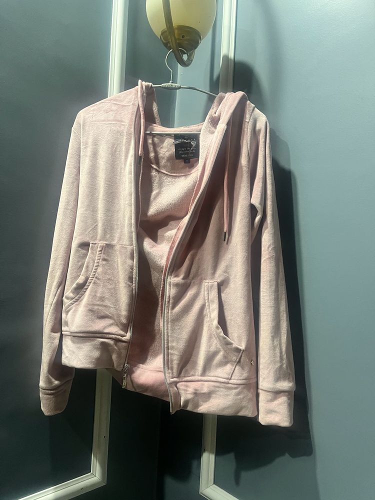 Pink Hoodie with Zipper