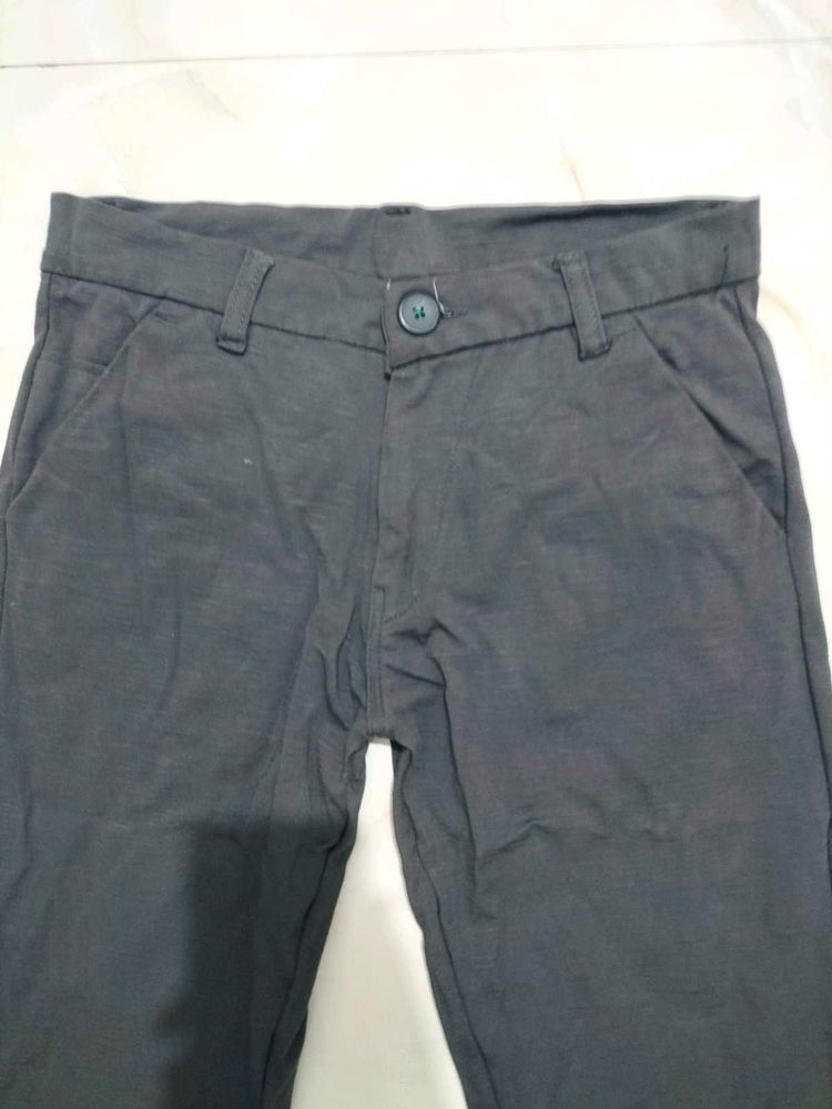 Gray Casual Pants