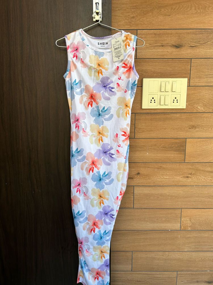 Floral Shein Bodycon Dress in small size