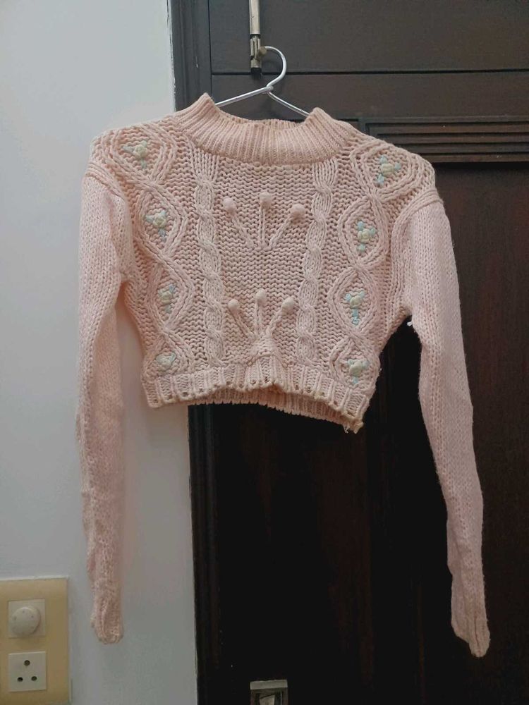 Cute Pink Knit Sweater