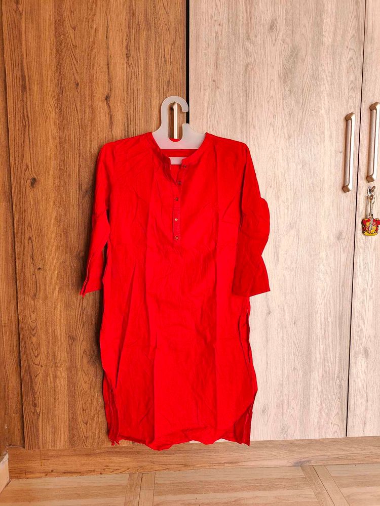 W Red Kurti for Women