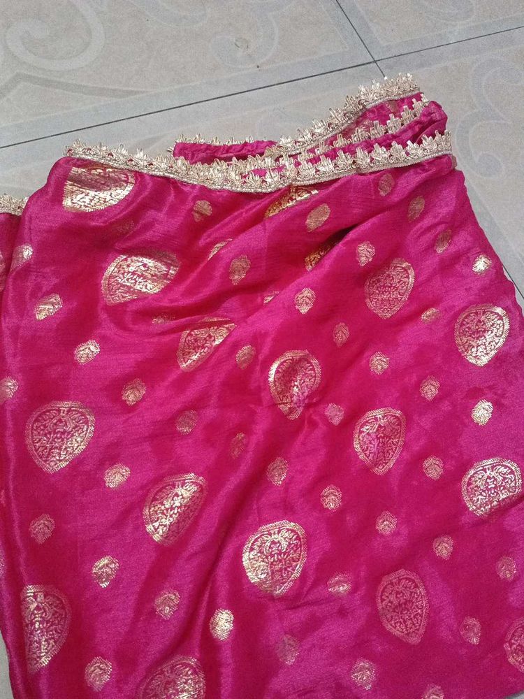 Pink Banarasi Dupatta