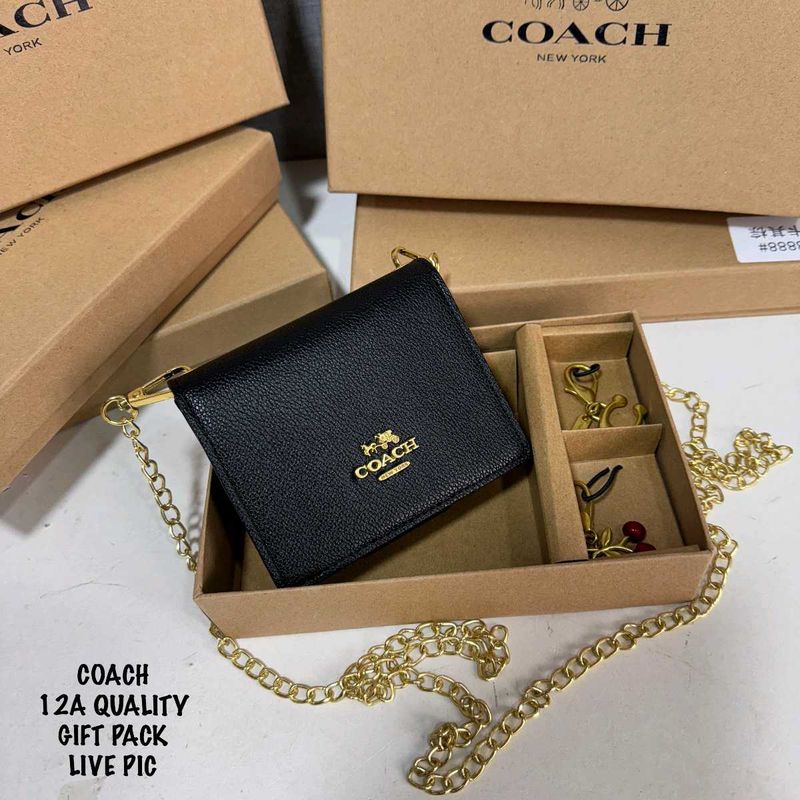 COACH SET OF 3 SLING BAG ,CHARM 2PC WD BOX