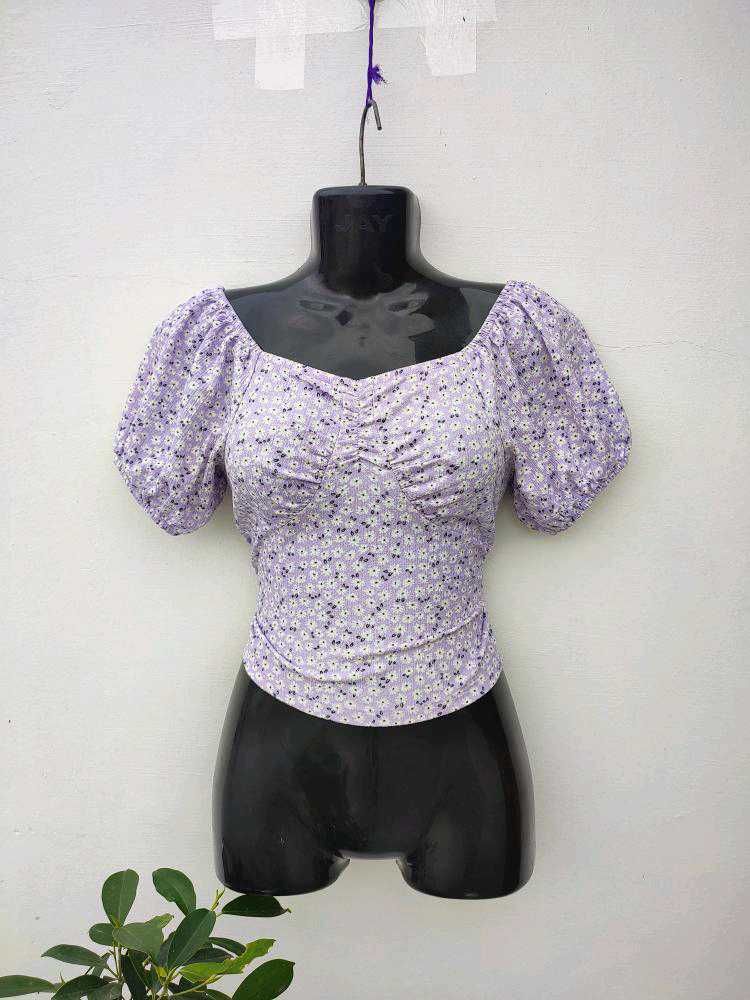 Cute Pastel Kiabi Floral Top💜