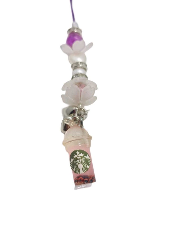 Pink Starbucks Phone Charm