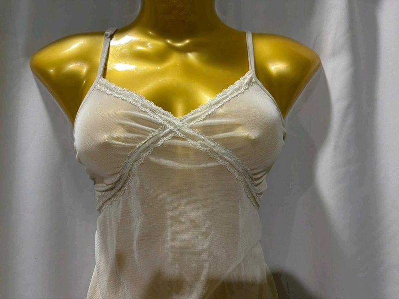 Vintage Lace Trim Slip Dress