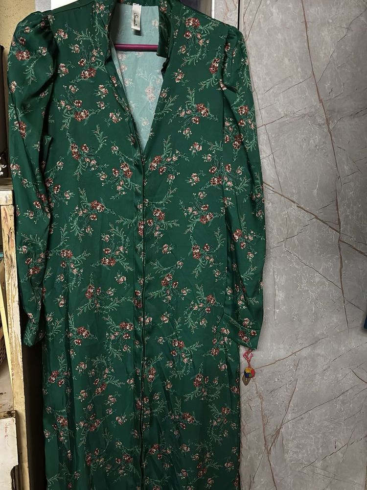 Floral Green Dress