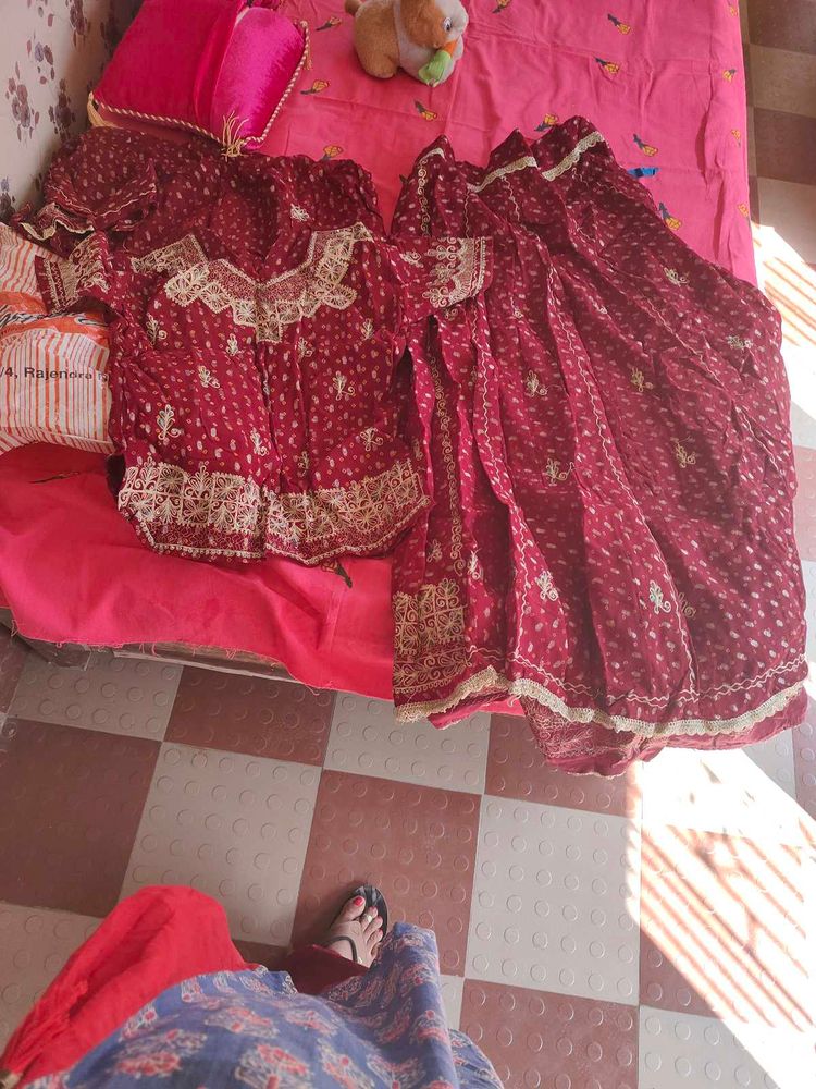 Maroon Lehenga Choli Set