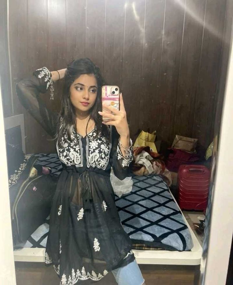 Embroidered Black Kurta