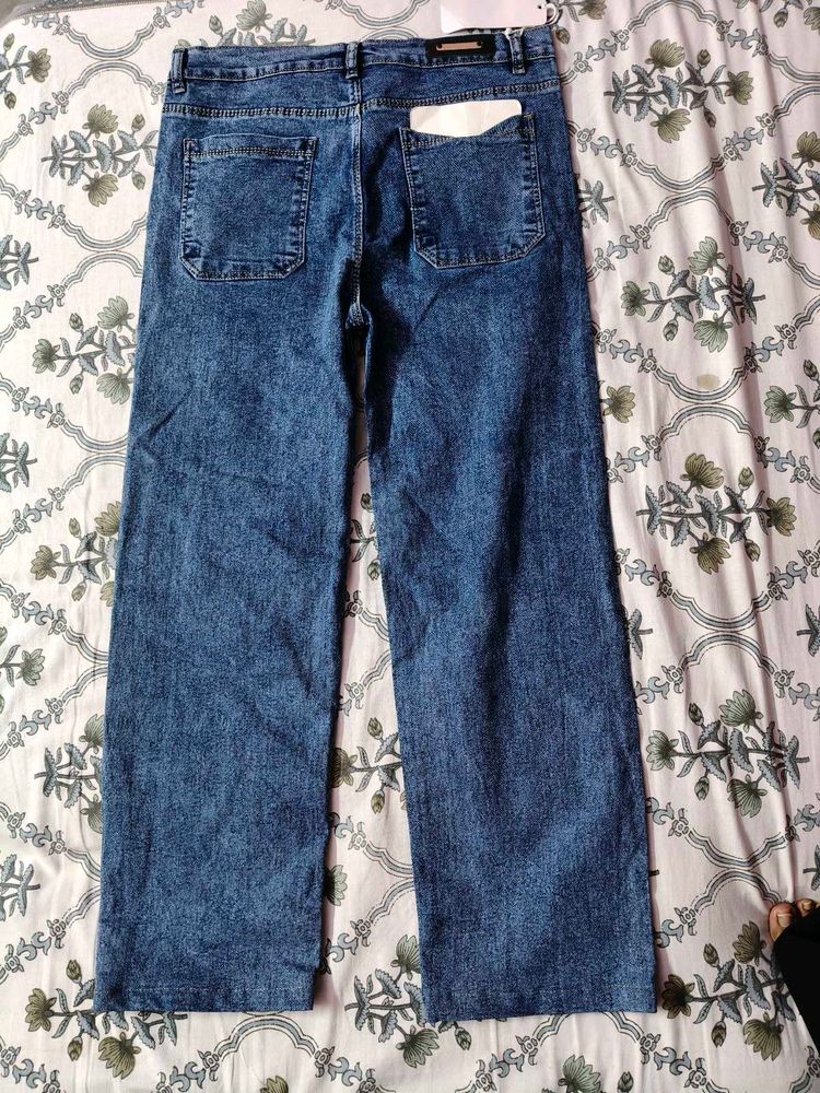 Wide Leg Denim Jeans