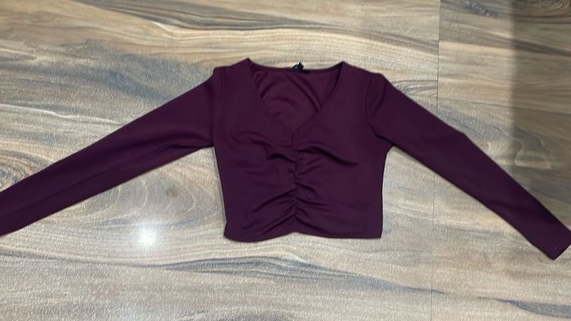 Stylish Purple Crop Top