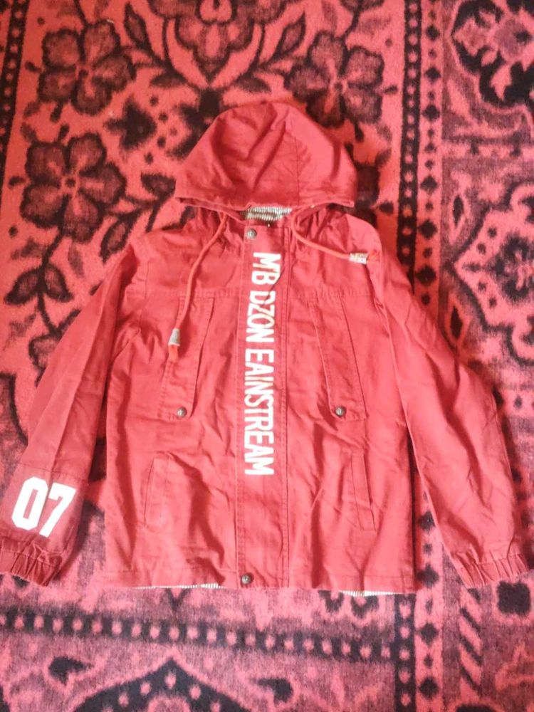 Red Hooded Jacket