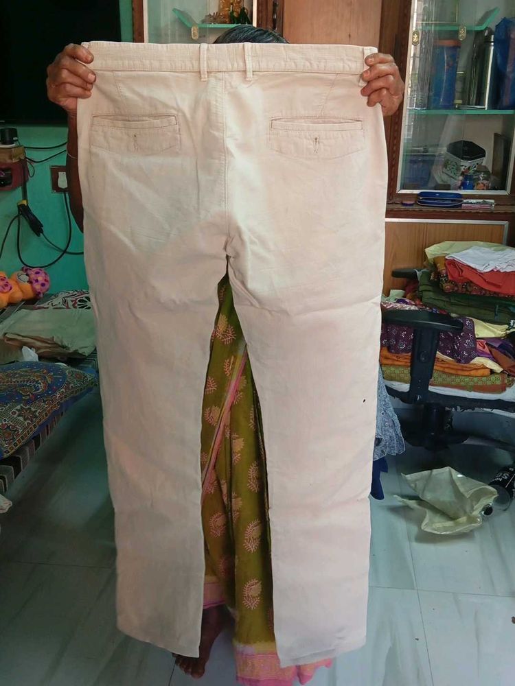 Cream Colour Formal Pant