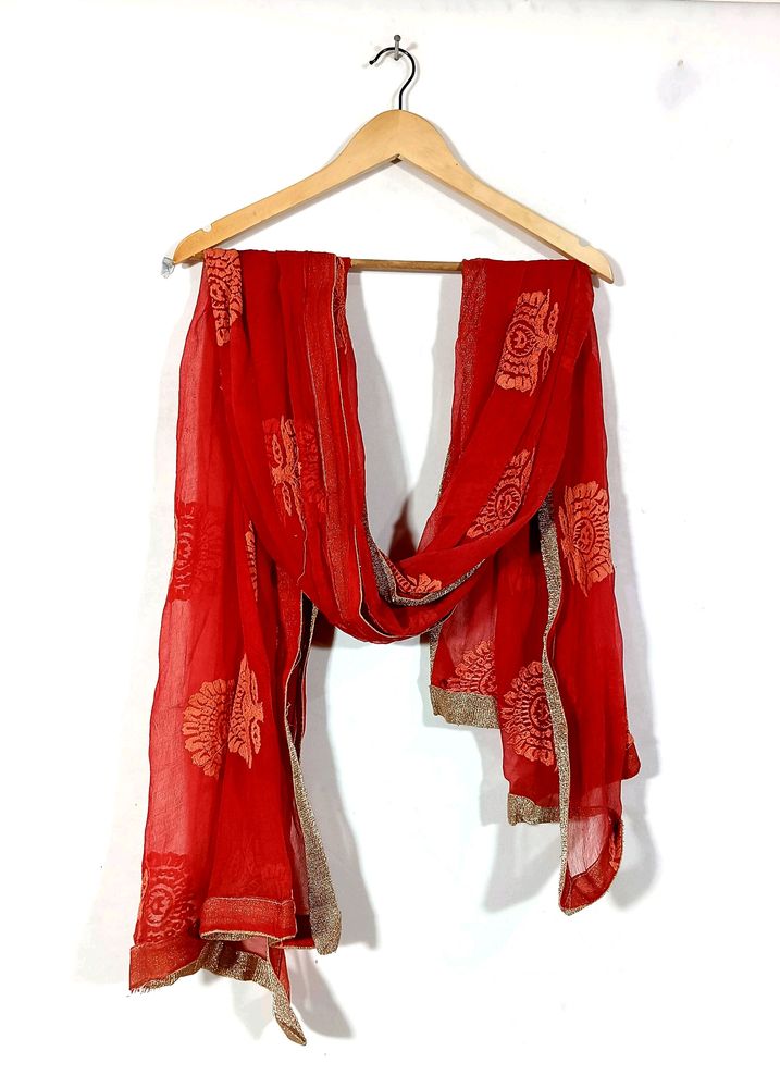 Red &amp; Gold Dupatta (Women)