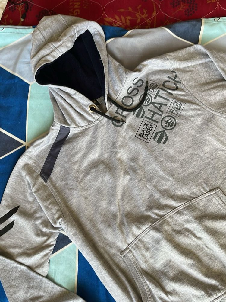 Gray Graphic Hoodie