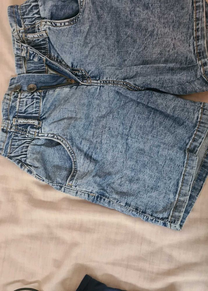Light Blue Denim Shorts