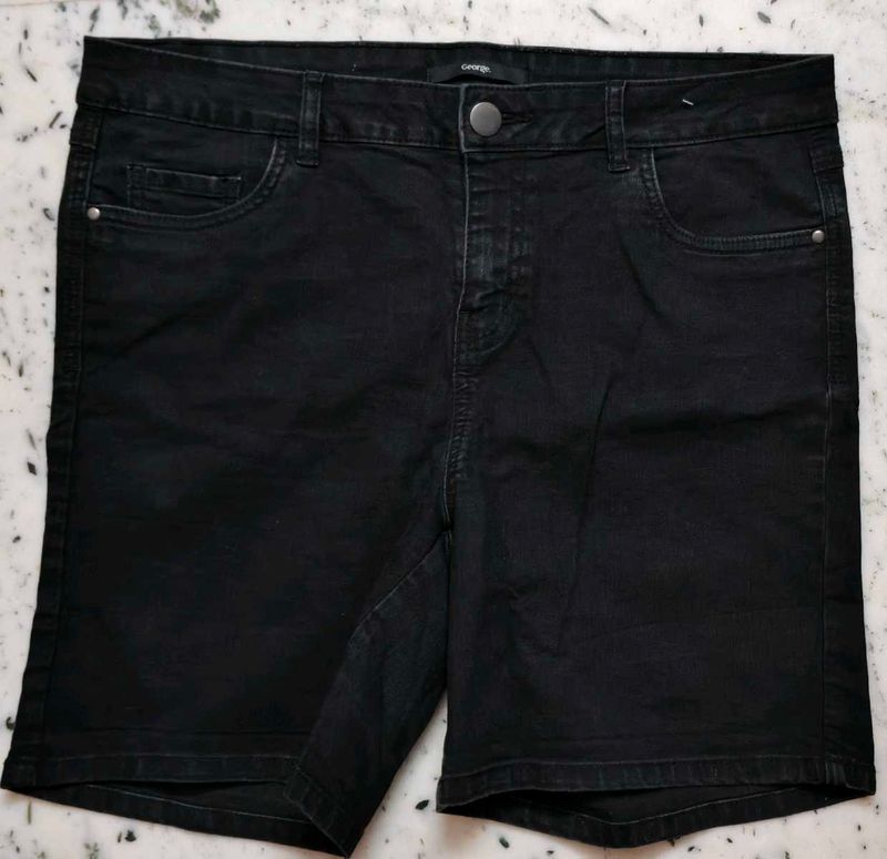 Black Denim Shorts