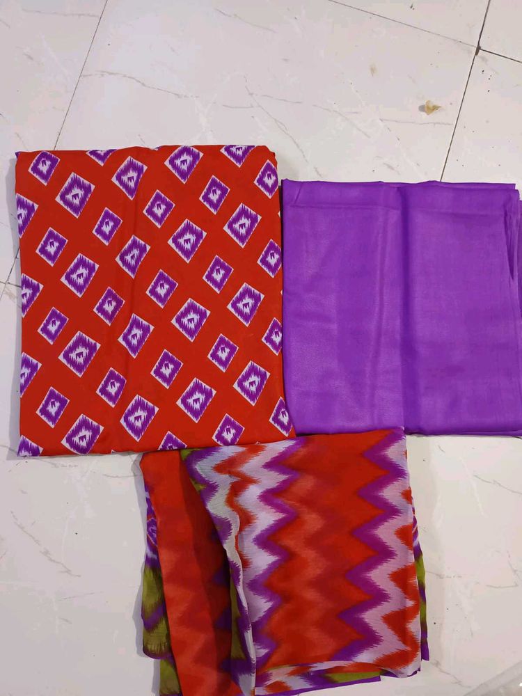 mix cotton printed dress material dupatta chiffon