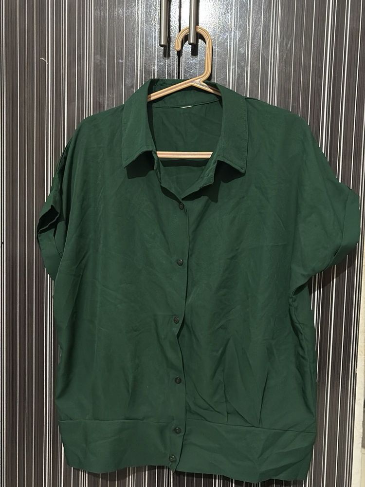 Green Button-Down Shirt