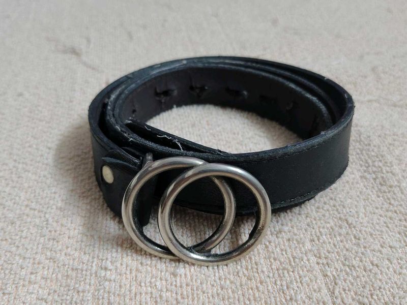 ❗ CLEARANCE ❗Black Double Ring Belt