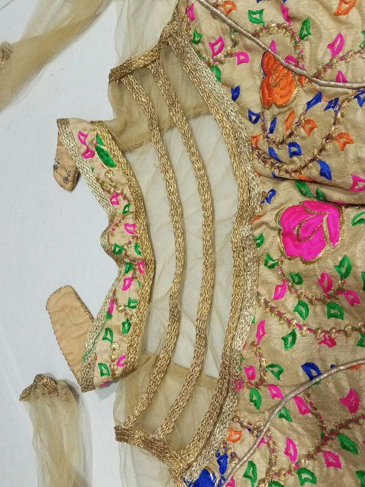 Neck Design Gold Blouse