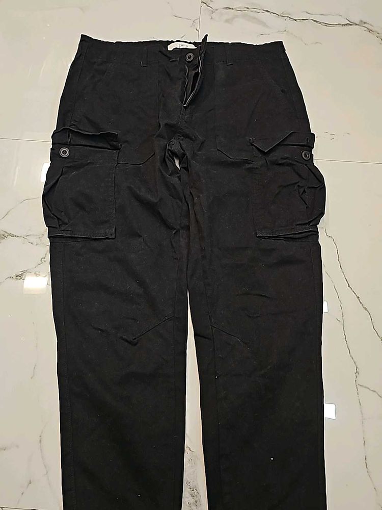 Stylish Black Pant Type Jeans