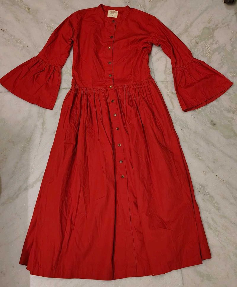Bombay Paisley Red Long Dress