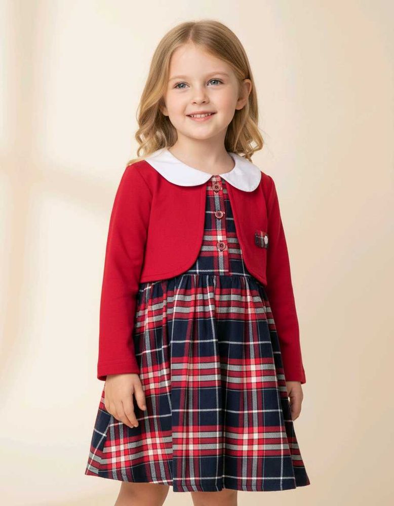 Plaid Dress with Jacket