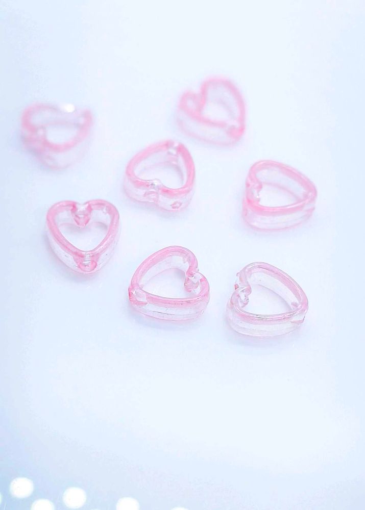 Pink Heart Slider Bead,BallChain Lock, Keychain Se