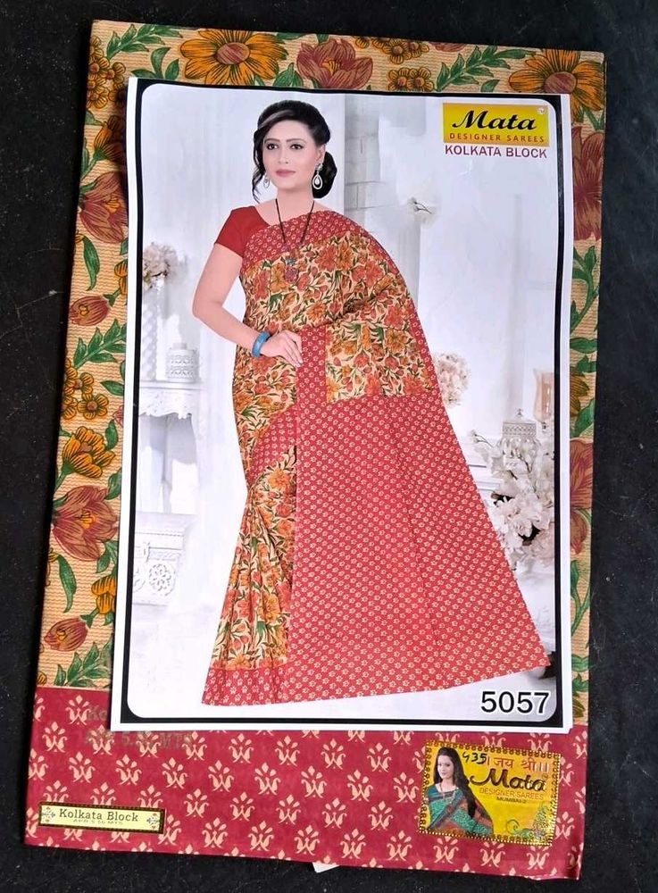 Printed  Cotton  saree