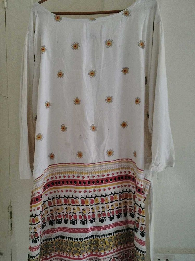 Casual Cream Kurta