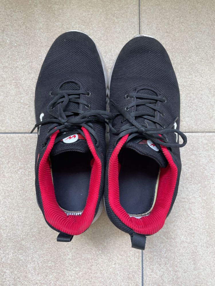 Red and Black Coloured Running Shoes