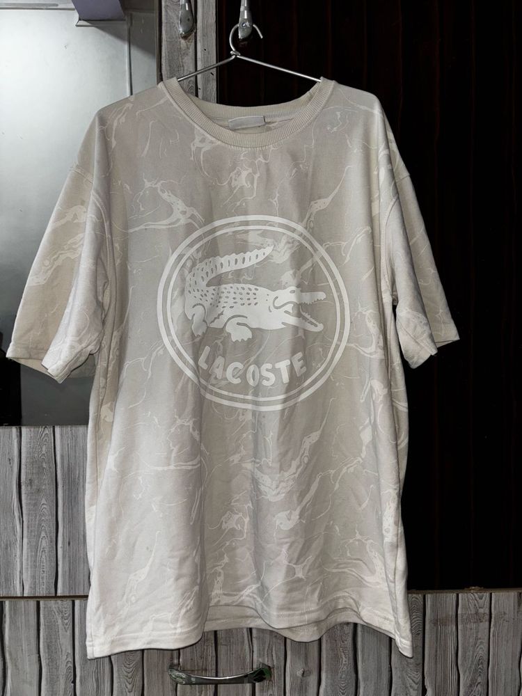Oversized Lacoste Graphic T-Shirt