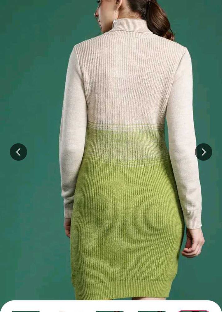 Stylish Two-Tone Knit Dress